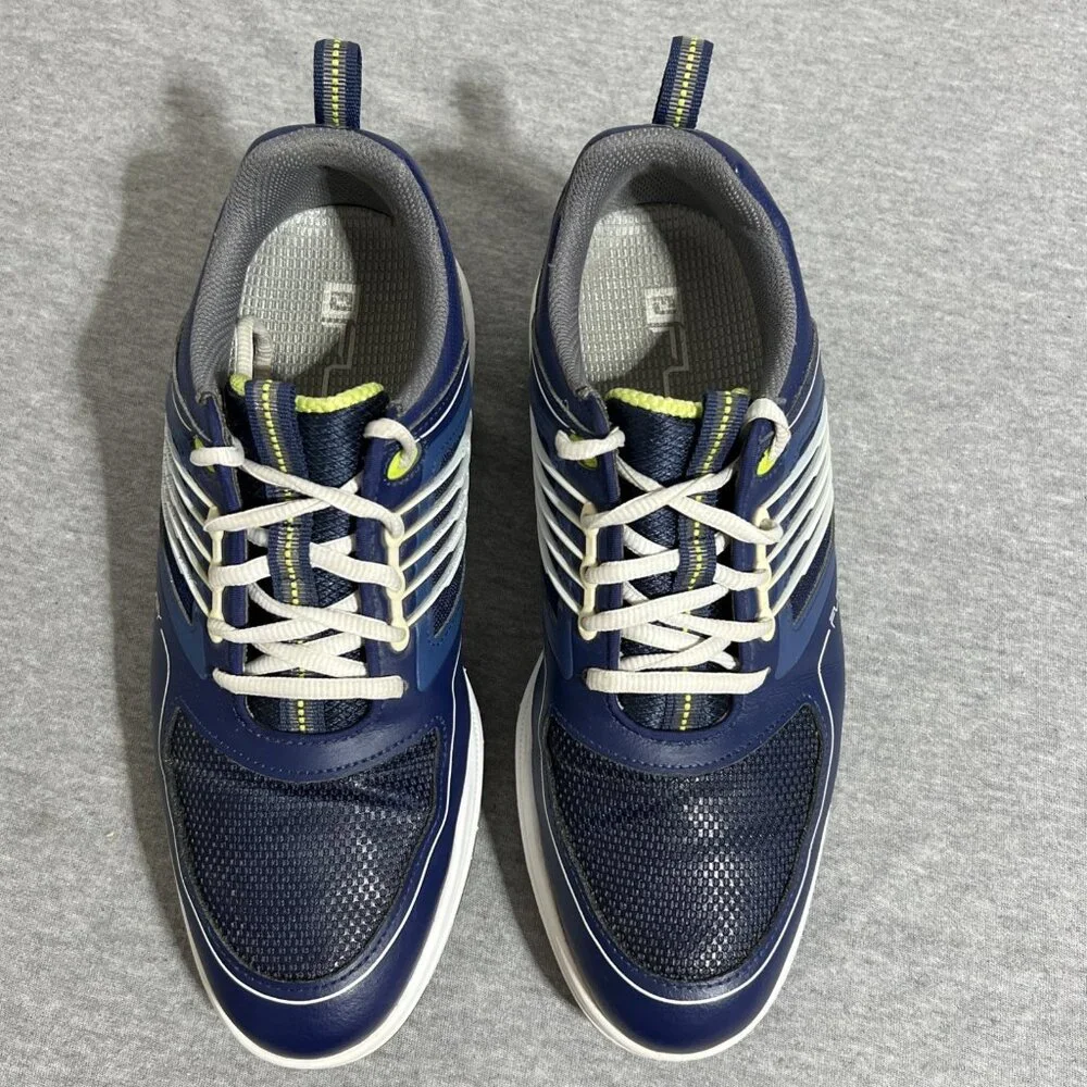 FootJoy FJ Fury Golf Shoes‎ Men's Size 8 M Navy Blue Green Spikes 51101